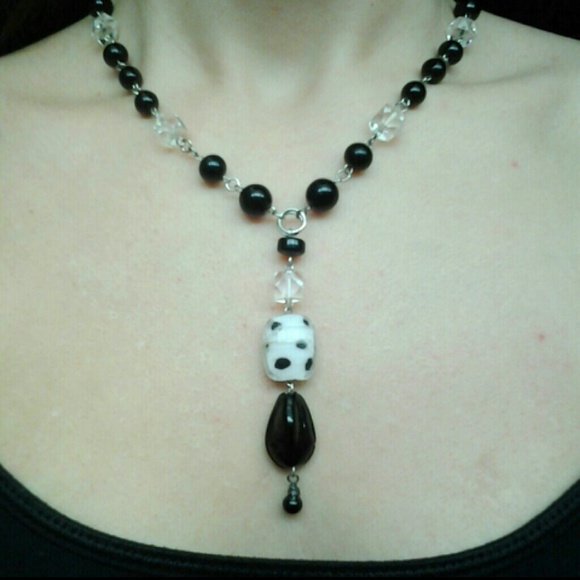 Uniquely Handcrafted, Dalmation Pendant Necklace - Picture 1 of 4