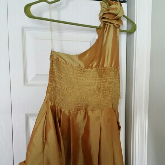 Gold party dress