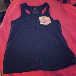 Glamour Kills tanks top with Galaxy print pocket!