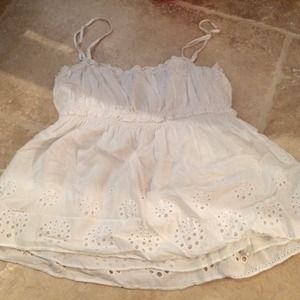 Juicy couture white eyelet tank