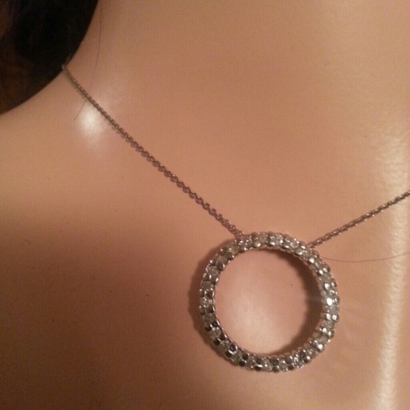 Eternity circle diamond necklace