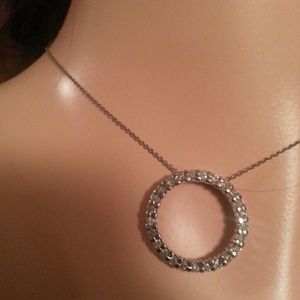 Eternity circle diamond necklace