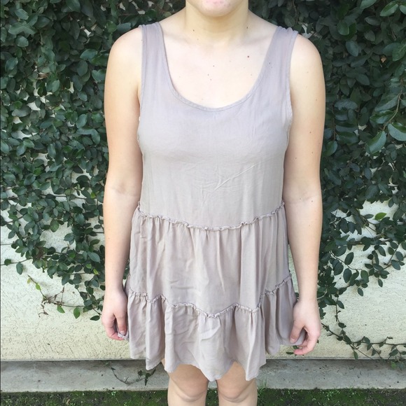Tan backless dress