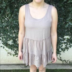 Tan backless dress