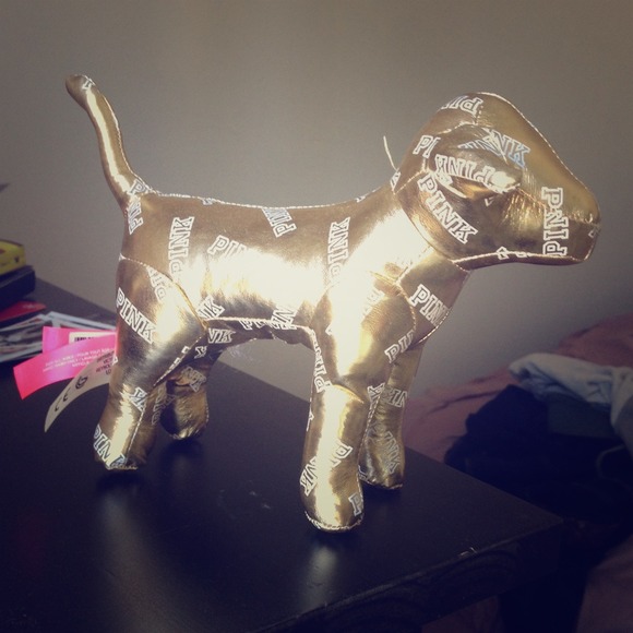 Gold PINK dog