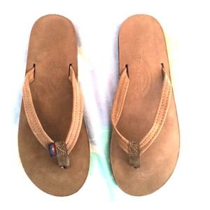 Rainbow leather sandals