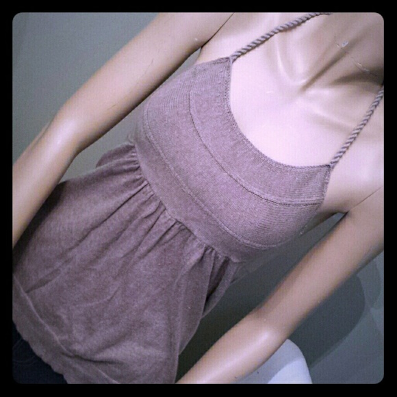 Gap knit halter top