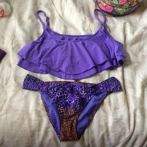 Cute purple and Cheetah bathing suit