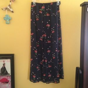 Long floral skirt