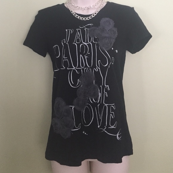 Black decorated tee