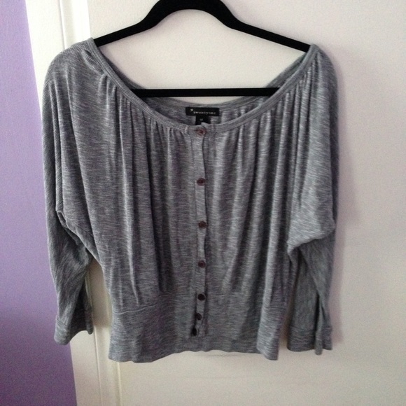 Grey comfy long sleeve top