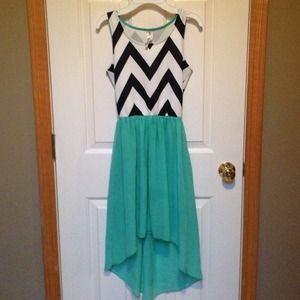 Chevron mint dress