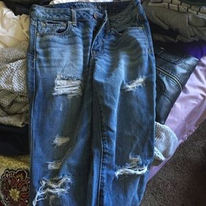 AE ripped boyfriend jeans