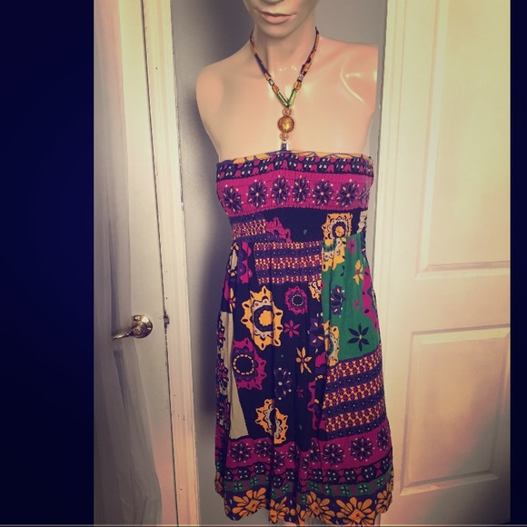 Buffalo halter multi color  dress - Picture 1 of 4