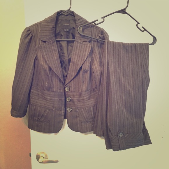Adorable pin stripe women's suit!