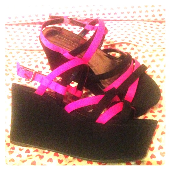 F21 Strappy Platforms