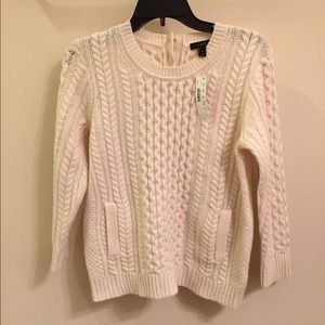 NWT J.Crew 3/4 sleeve sweater with pickets