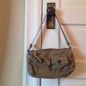 Army green cargo purse