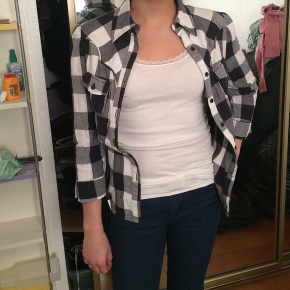 3/4 Sleeve Flannel Shirt
