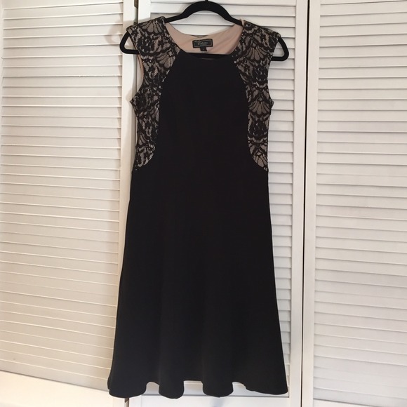 Black lace detail dress.