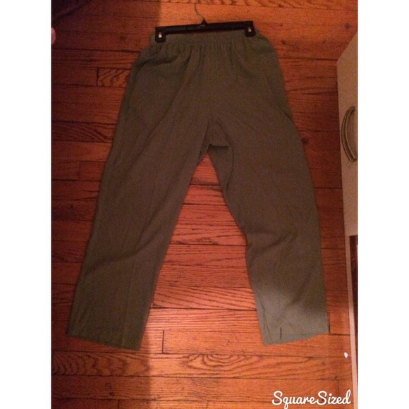 Olive green loose pants