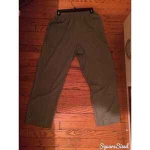 Olive green loose pants