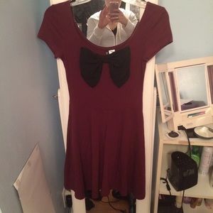 H&M maroon dress with bow