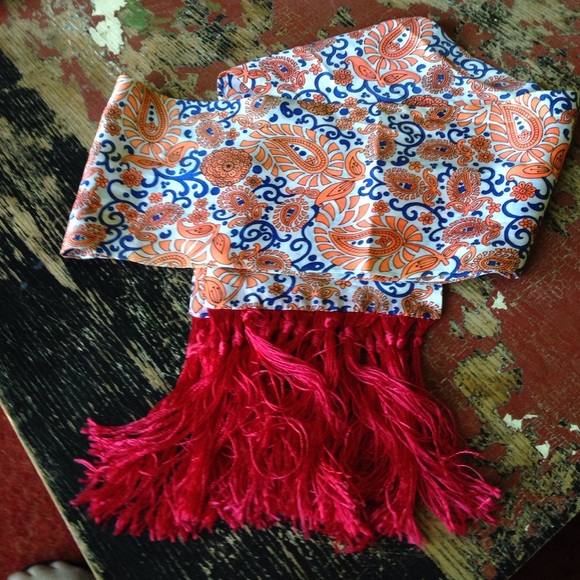 Super-Long Paisley Vintage Scarf/Sash