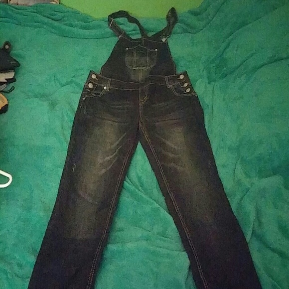 SKINNY JEAN OVERALLS - Picture 1 of 4