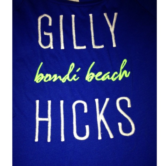 💢SOLD💢Blue semi crop top - Picture 3 of 3