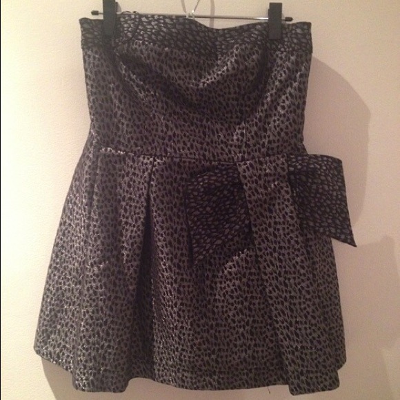 Metallic Topshop animal print Minidress
