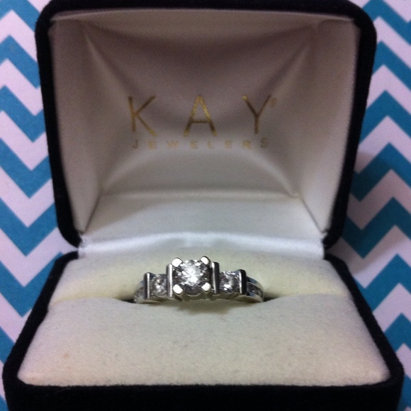 SOLD - 14K White Gold Diamond Engagement Ring