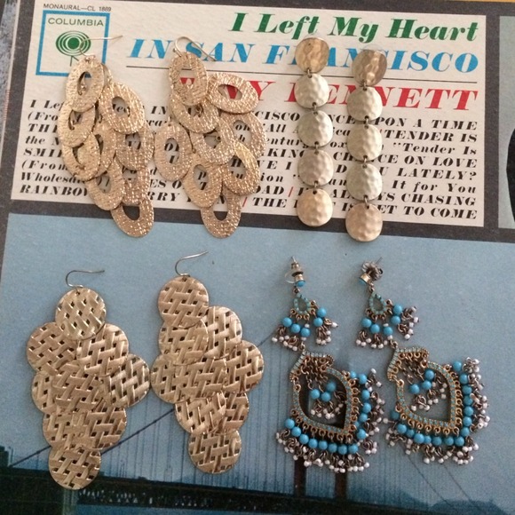 LOT of FUN & TRENDY boutique statement earrings.