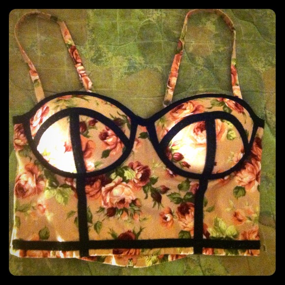 Floral bustier