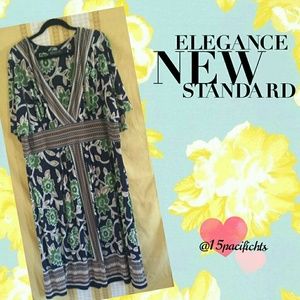 Jones New York Bold Floral Print Dress