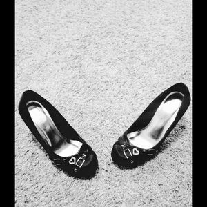 Wild diva fashion black pumps shoes