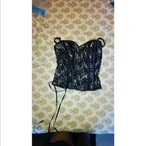 Lace corset: small! Yellow crop top: medium