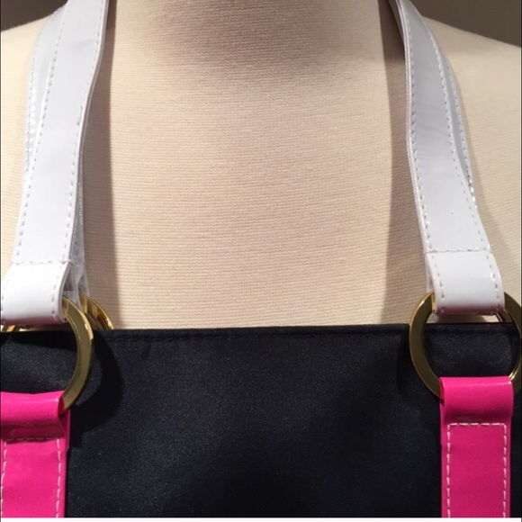 ESTEE LAUDER Navy Pink and White Tote and Polka Dot Cosmetic bag BUNDLE - Picture 4 of 5