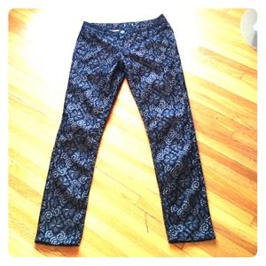 Lacy stretch jeans fits 8-10