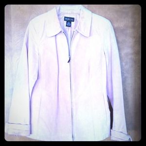 🌸Pink Suede Leather Jacket