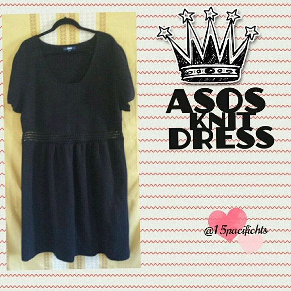 ASOS Knitted Black Dress
