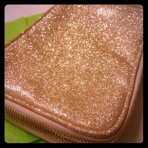Bare Essentials Gold Glitter Makeup Beauty Bag