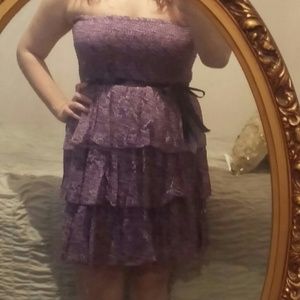 Strapless flower dress