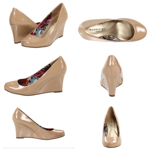 Madden Girl Shoes - Madden Girl Ursey Nude wedges
