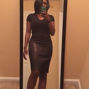 Worthington Black Shimmery Pencil Skirt