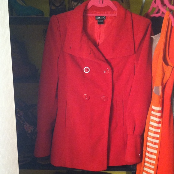 Red peacoat