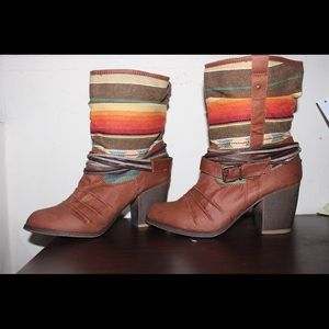 Mossimo Supply Co. Kalea Multicolored Heel Boots
