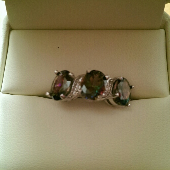 Mystic topaz ring