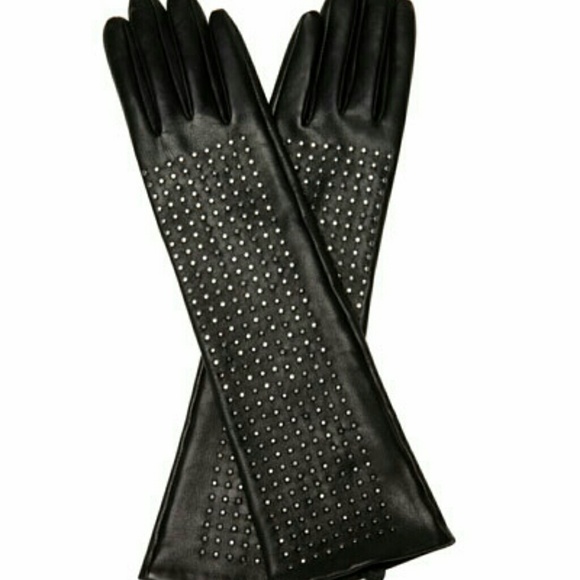 Brian Atwood Leather Studded Gloves
