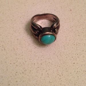 Vintage silver and turquoise ring